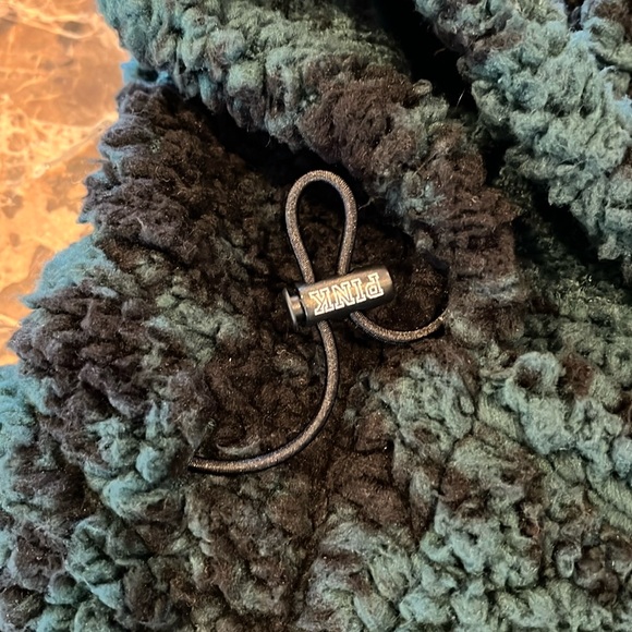 PINK Victoria’s Secret Green Plaid Cozy Plush Sherpa Pullover Hoodie XS Relaxed - Picture 6 of 10